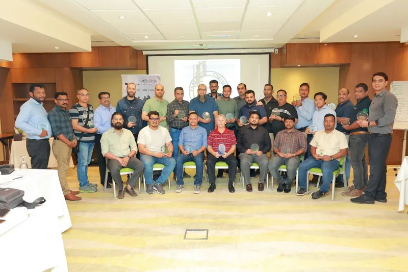 Arbrit Safety team during a company gathering