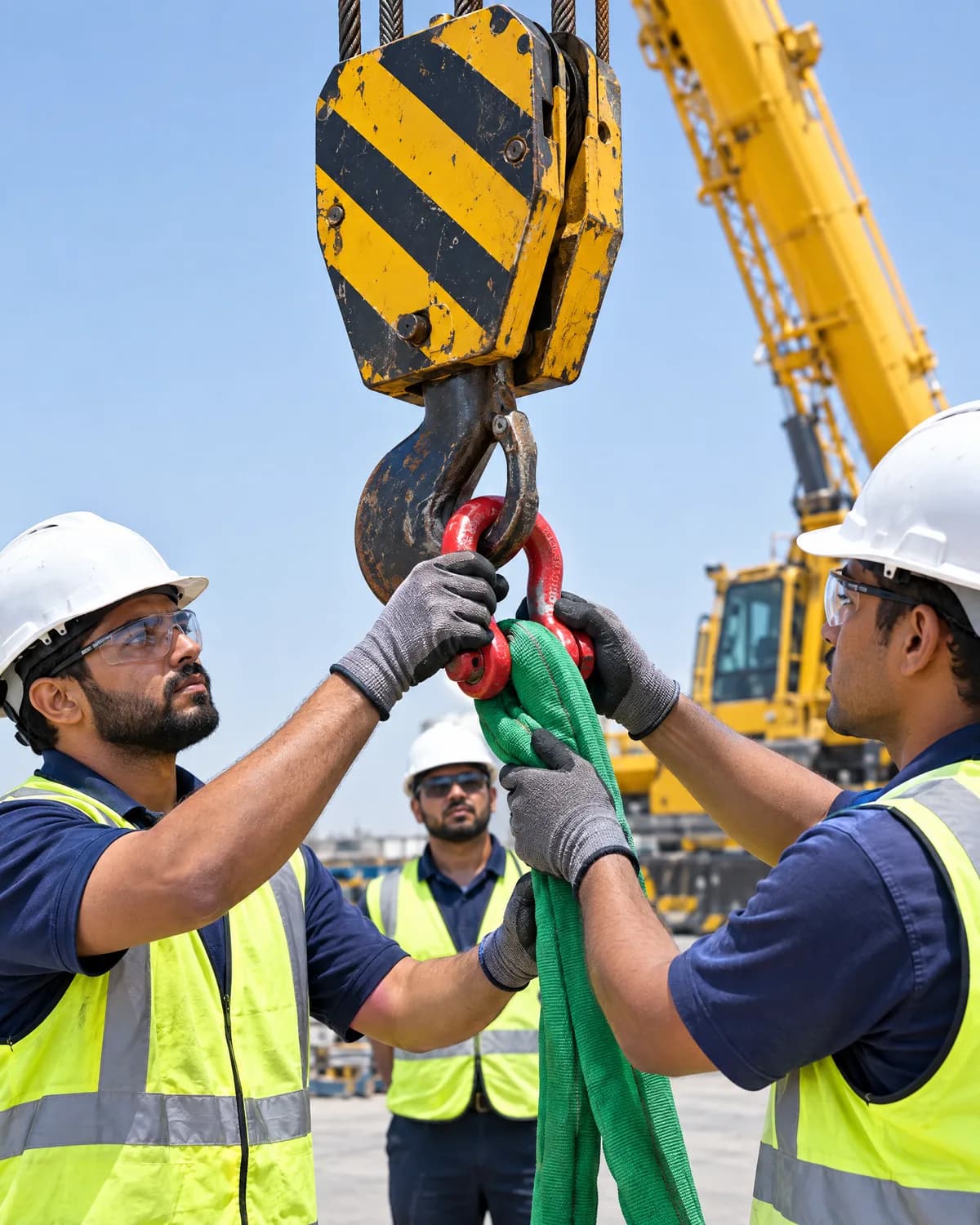 Practical Lifting Area — LEEA lifting equipment training in progress at the Arbrit Safety centre in Dubai, UAE